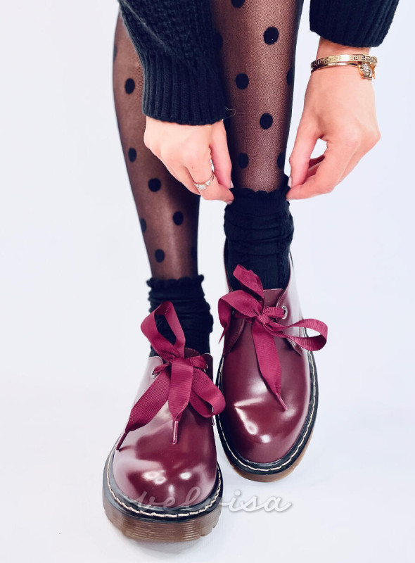 Mocassini bordeaux in stile Martens