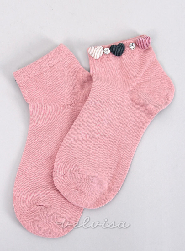 Ružičaste čarape sa srcima