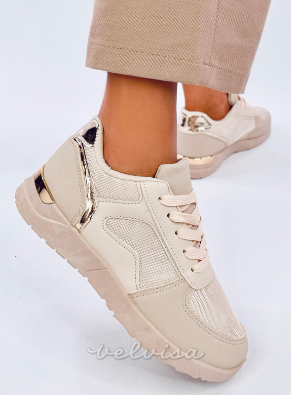 Sneakers leggere beige da donna