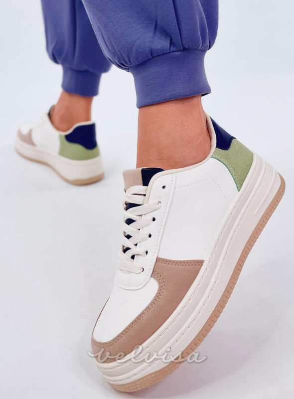 Sneakers da donna beige