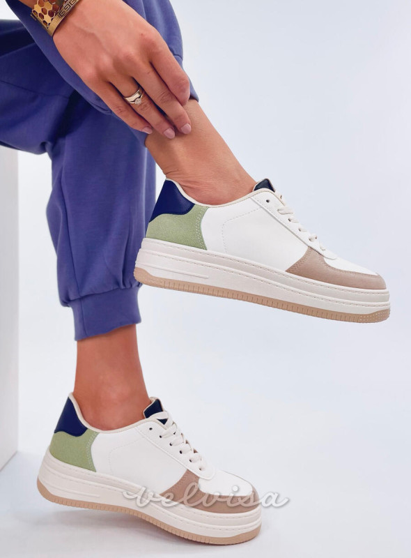 Sneakers da donna beige