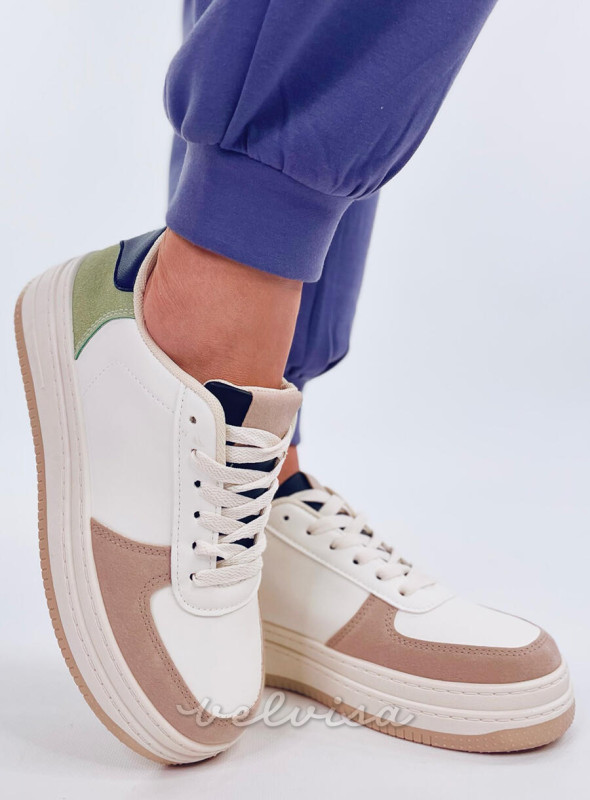 Sneakers da donna beige