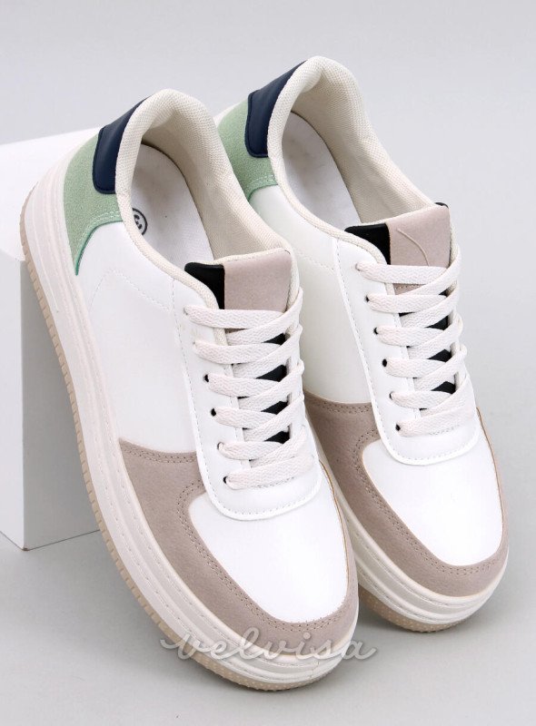 Sneakers da donna beige