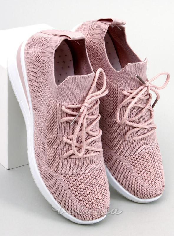 Sneakers con tacco nascosto rosa chiaro