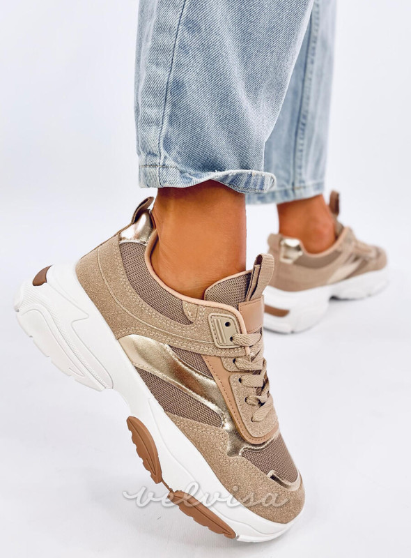 Sneaker da donna marrone/beige