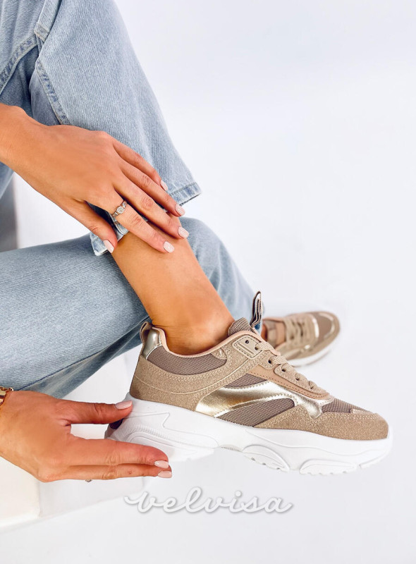 Sneaker da donna marrone/beige