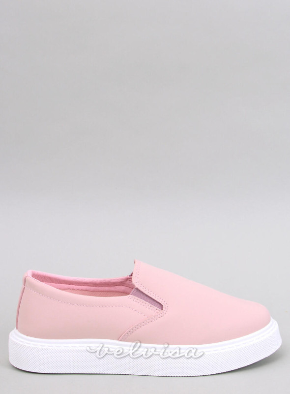 Sneakers slip-on da donna rosa chiaro