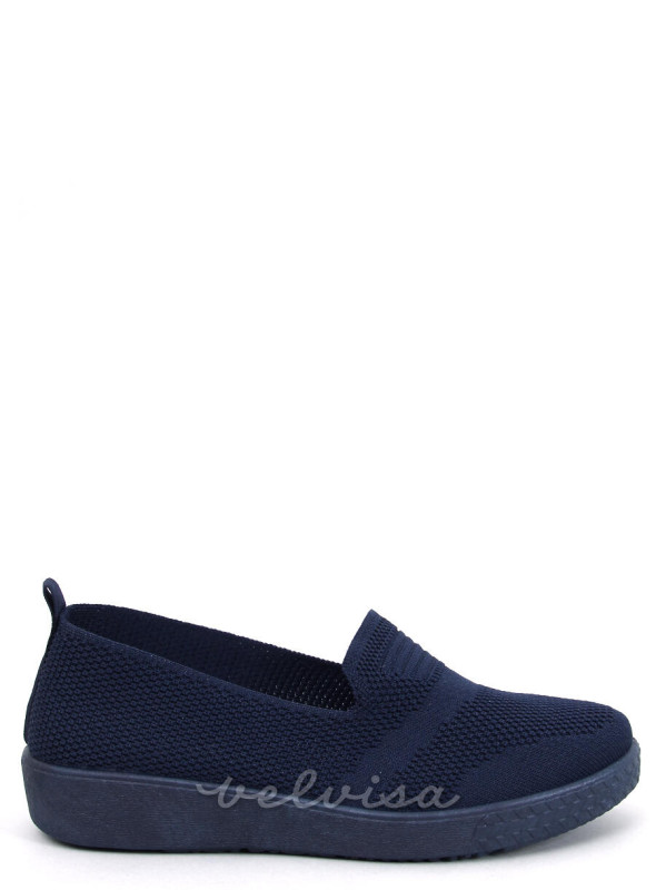 Sneakers slip-on rialzate blu scuro