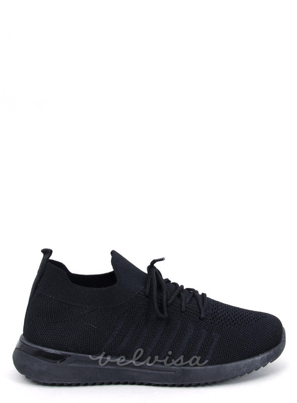 Sneakers sportive elastiche nere