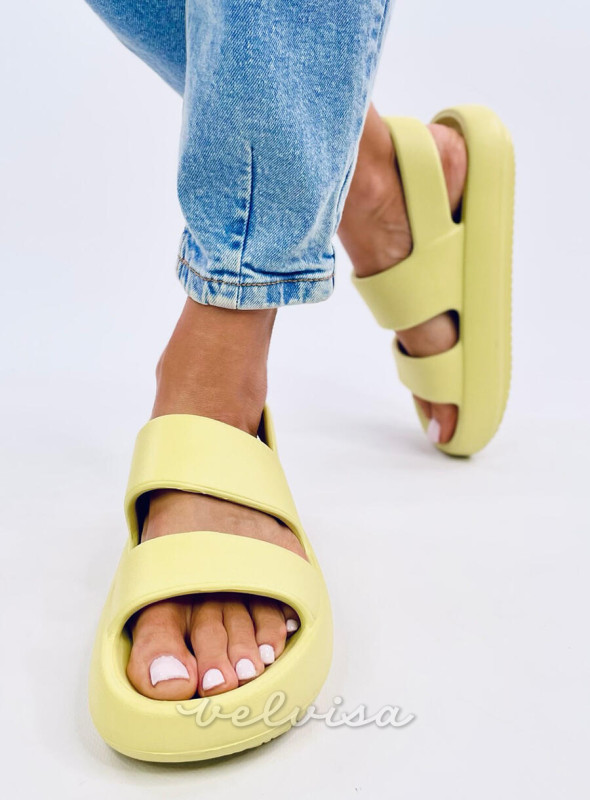 Neonsko zelene pjenaste sandale