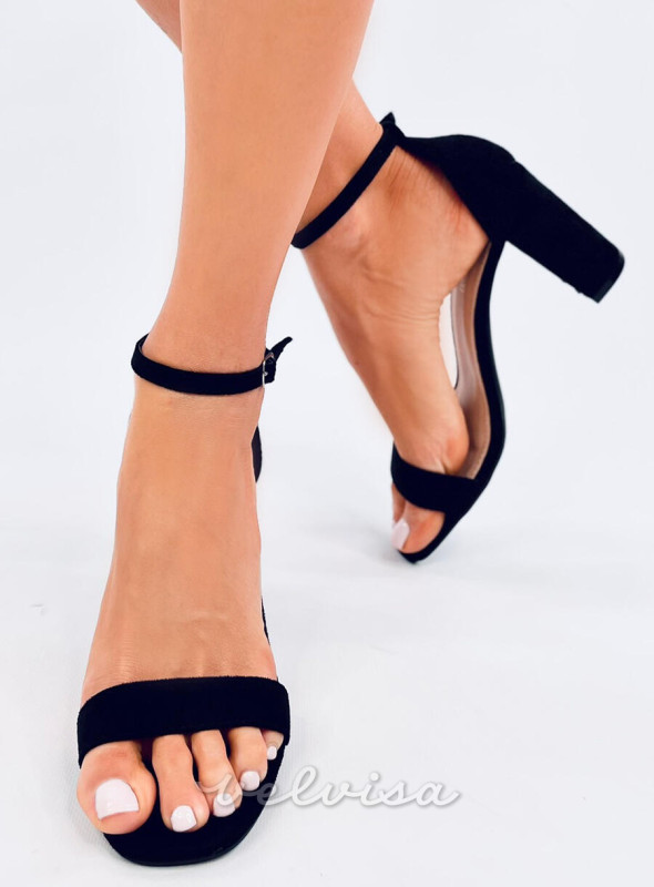 Visoke elegantne sandale crne