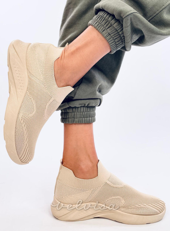 Sneakers slip-on beige