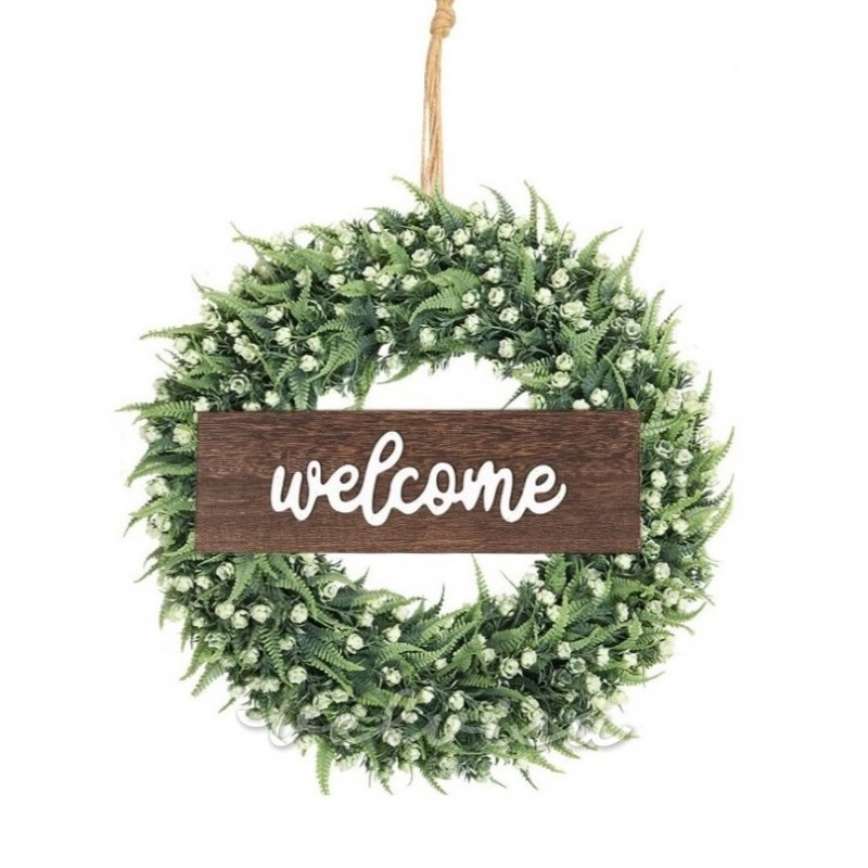 Corona decorativa per porta WELCOME 40 cm