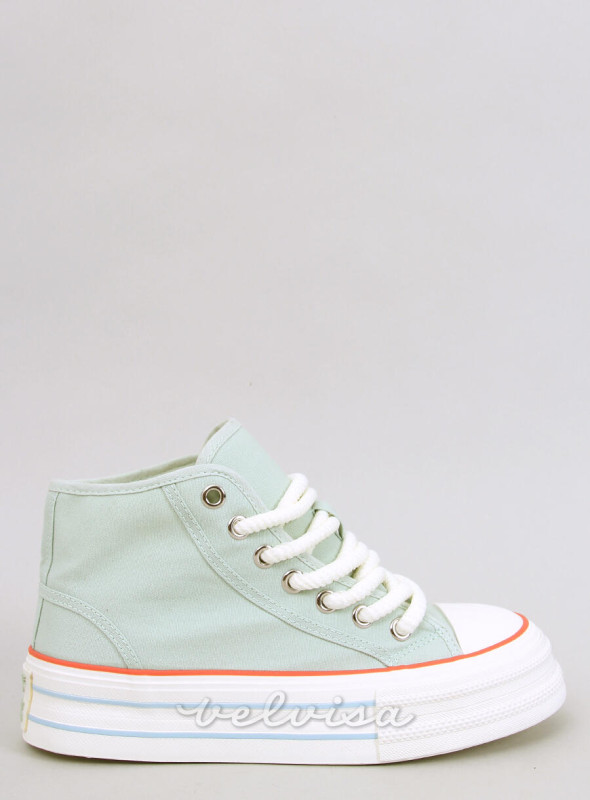 Sneakers alte RIA verde chiaro