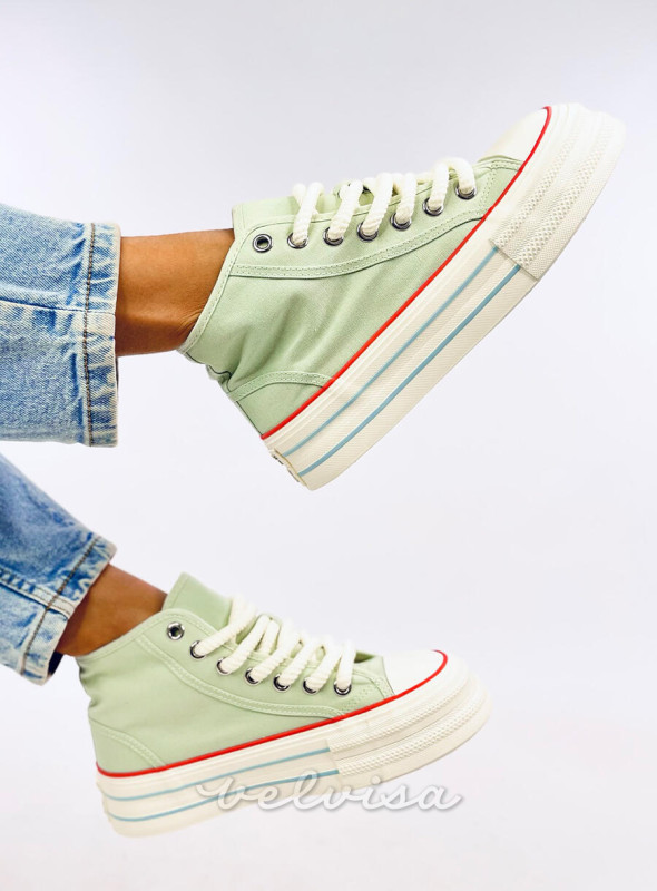 Sneakers alte RIA verde chiaro