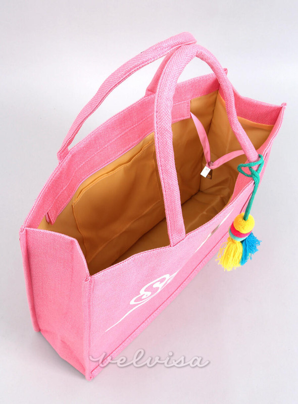 Borsa da spiaggia rosa chiaro Summer