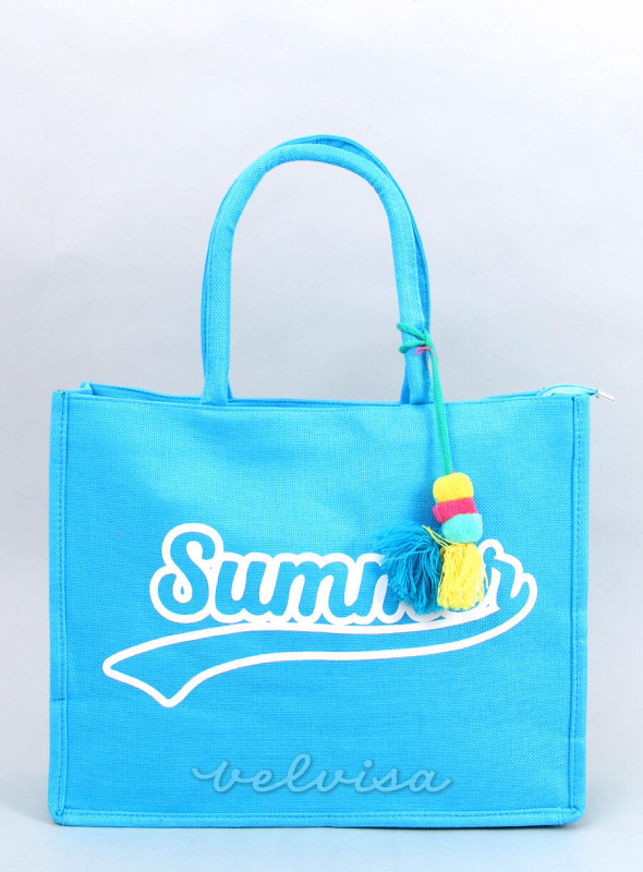 Borsa da spiaggia blu Summer