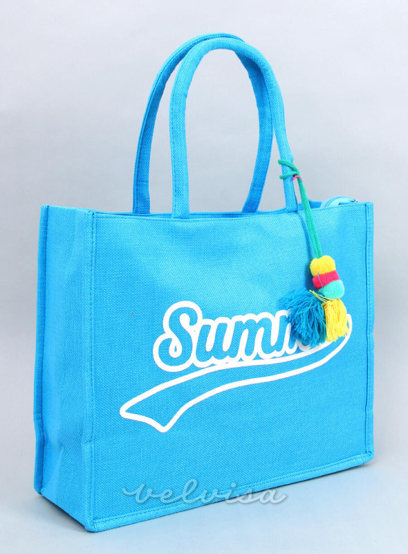 Borsa da spiaggia blu Summer