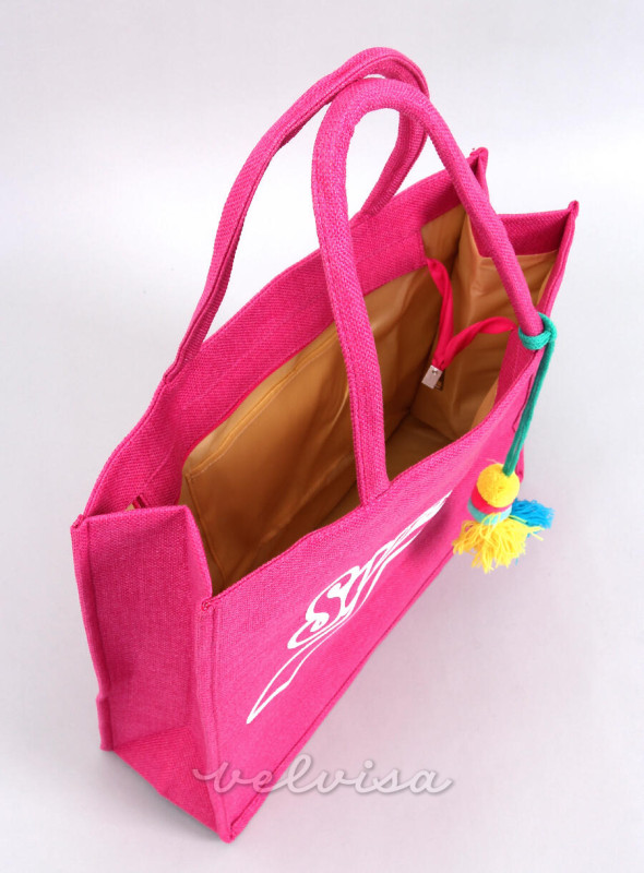 Borsa da spiaggia fucsia Summer