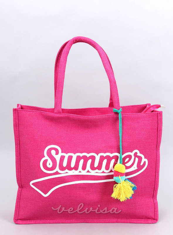 Borsa da spiaggia fucsia Summer