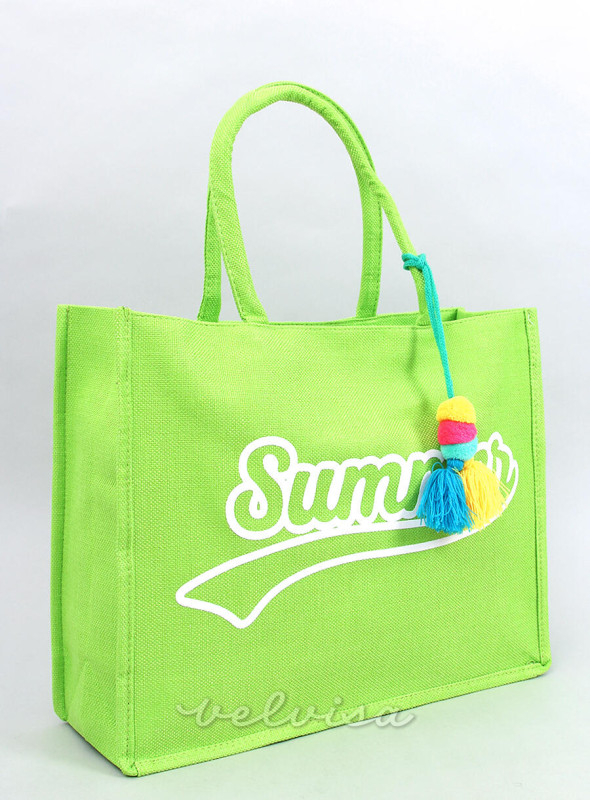 Borsa da spiaggia verde Summer