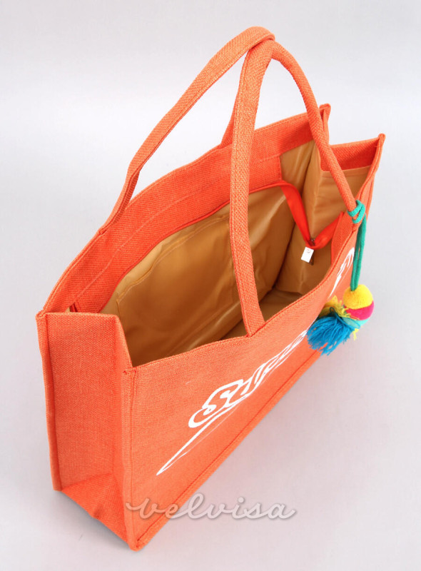 Borsa da spiaggia arancione Summer