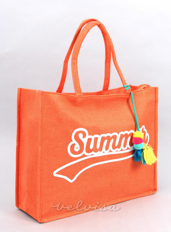 Borsa da spiaggia arancione Summer