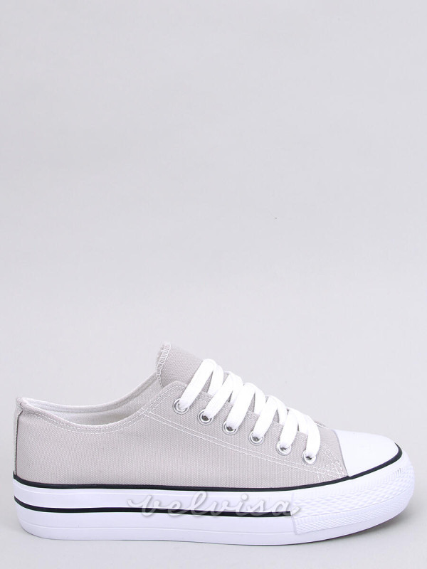 Sneakers basse in tela grigie