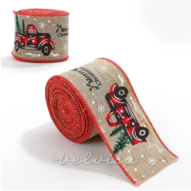 Nastro per confezioni regalo - Merry Christmas beige