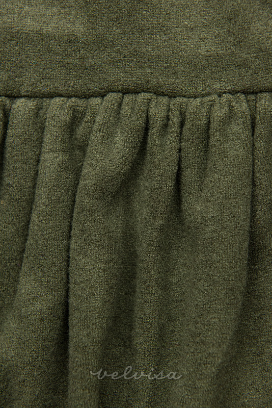 Army zelena kratka haljina s čipkom