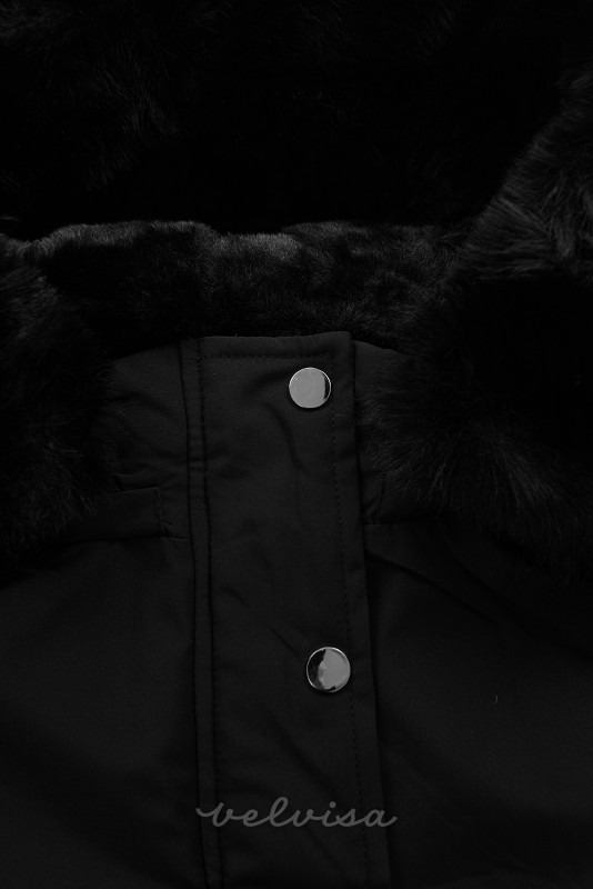 Crna dječja zimska jakna