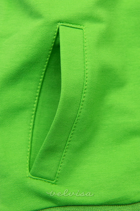 Felpa verde-bianca con patch