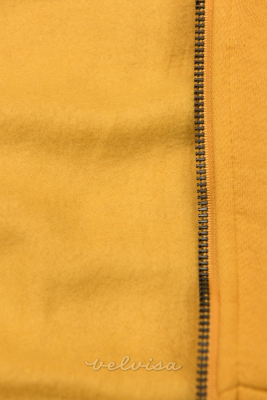 Felpa gialla estesa con zip