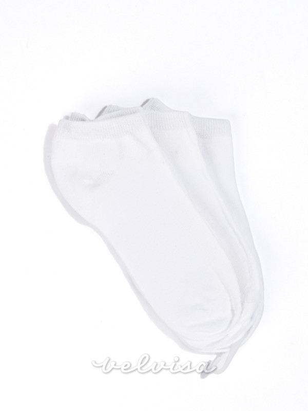 Calzini bassi bianchi da donna - confezione da tre