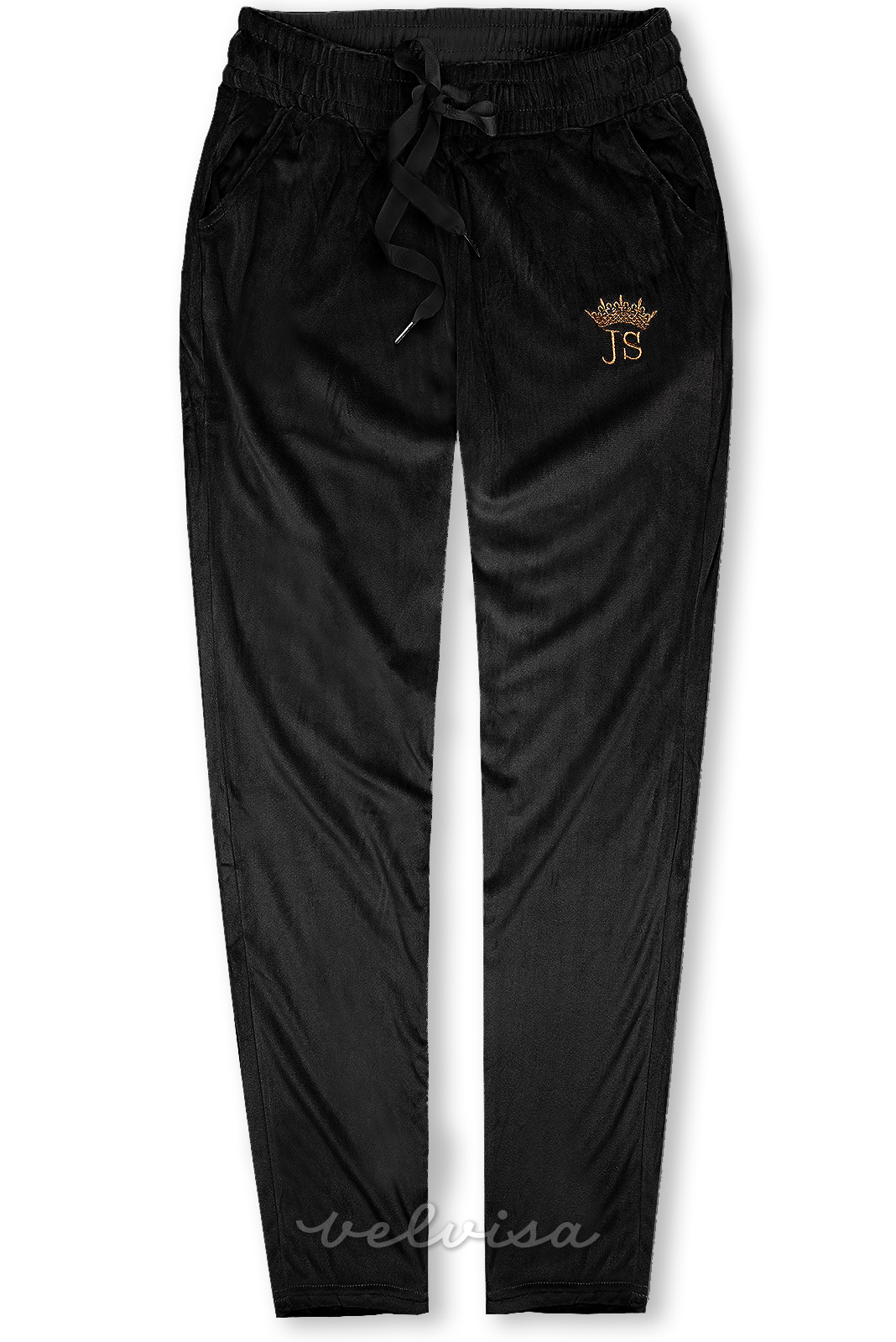 Pantaloni della tuta in velluto neri