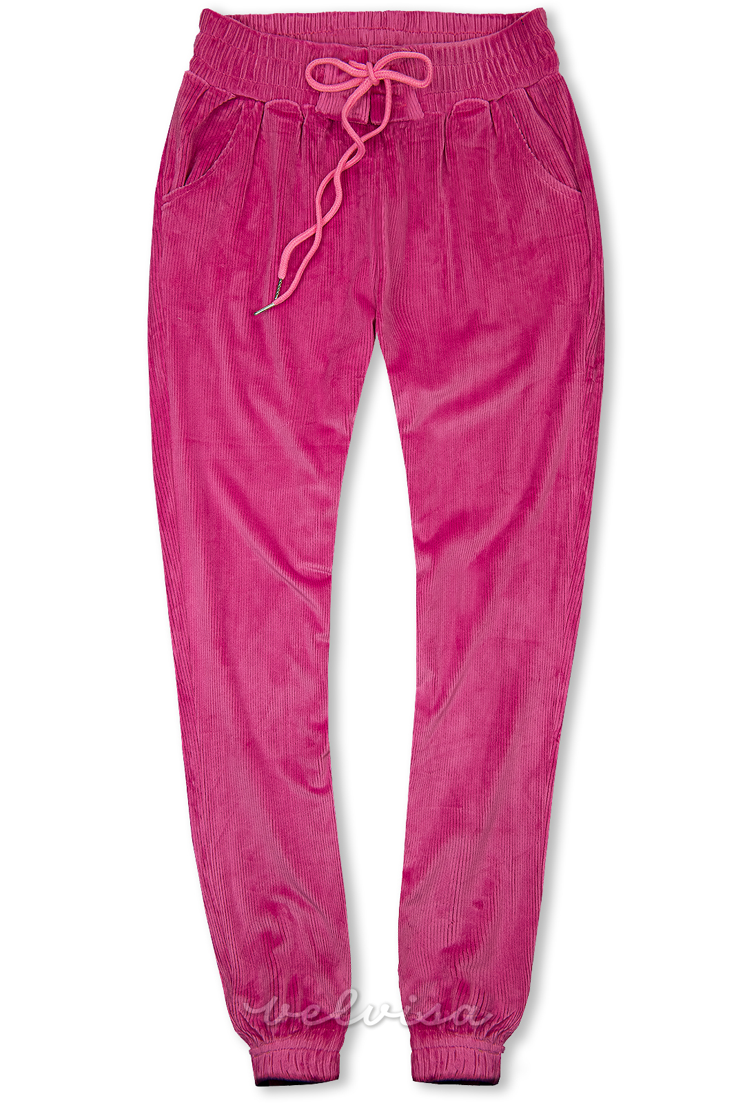 Ružičaste hlače s pojasom s vrpcom
