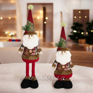 Figura di peluche natalizia SANTA 62 cm