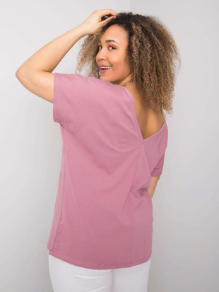 T-shirt rosa plus size in cotone
