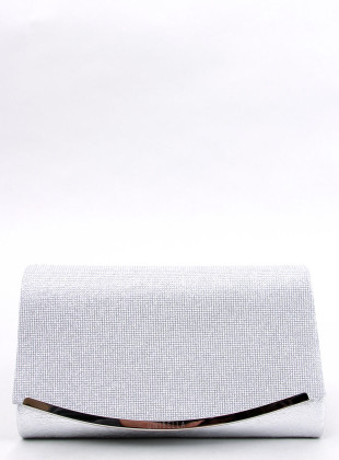 Elegante borsa decorata con zirconi argento