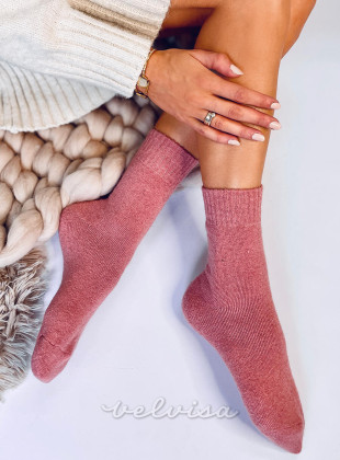 Ružičaste vunene čarape