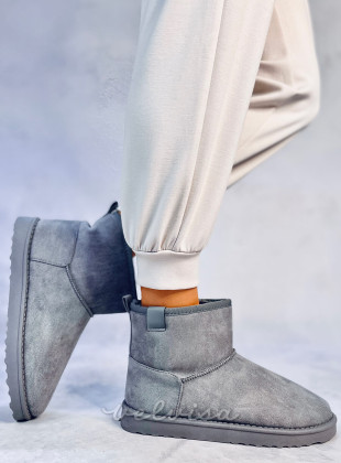 Sive podstavljene niske čizme za snijeg