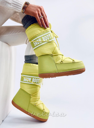 Neon žute visoke čizme za snijeg