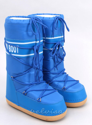 Kraljevski plave visoke čizme za snijeg