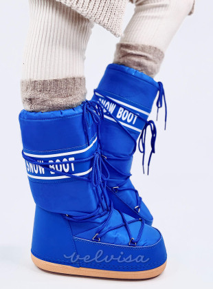 Kraljevski plave visoke čizme za snijeg