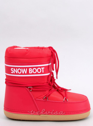 Niske čizme za snijeg crvene