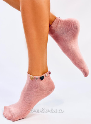 Calzini rosa con cuori