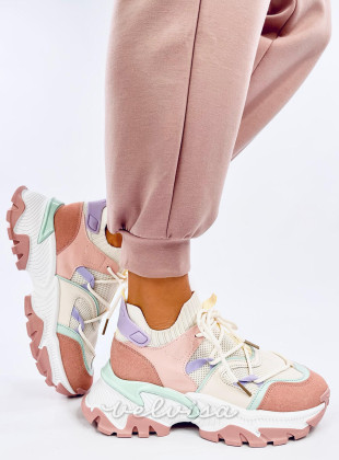 Sneakers da donna rosa/apricot