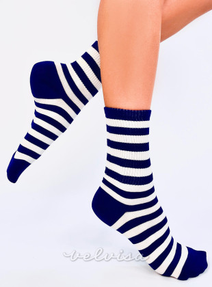 Ženske čarape SPORTY 3 plave/bijele