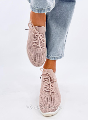 Sneakers con tacco nascosto rosa chiaro