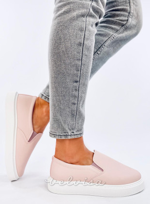 Sneakers slip-on da donna rosa chiaro
